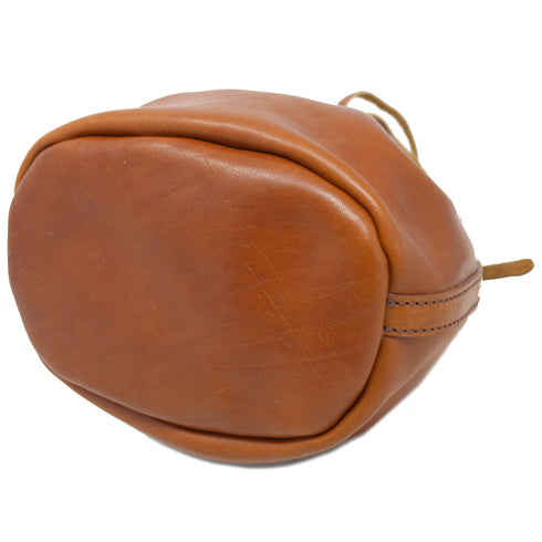 Leather Mini Bucket Satchel Bag Chianti  brown 5